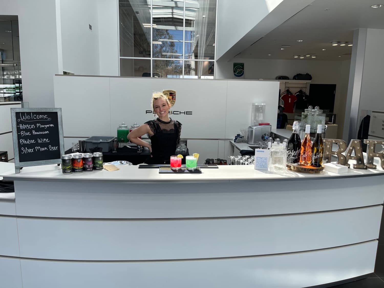 Sips event bar featured on its custom website