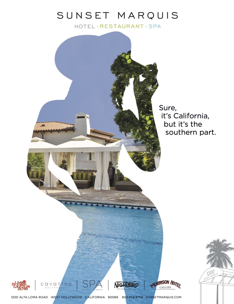 Sure it's California but it's the southern part · Sunset Marquis ACM Awards Guide full-page print ad