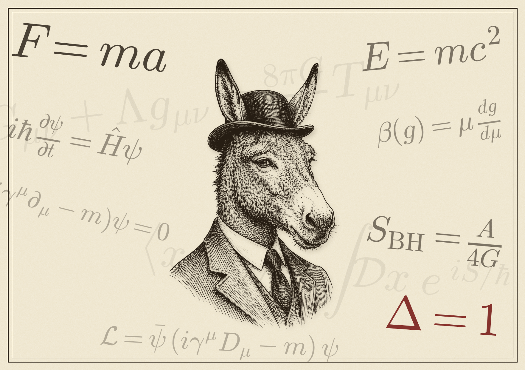 Donkey on the Edge · equations plate