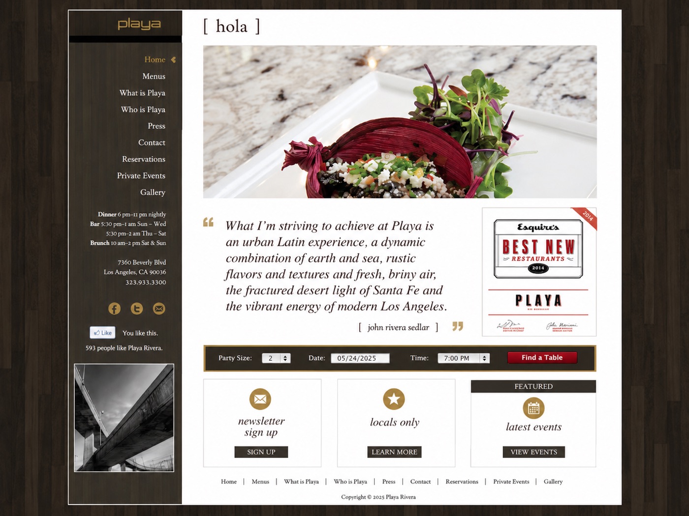 Playa restaurant site