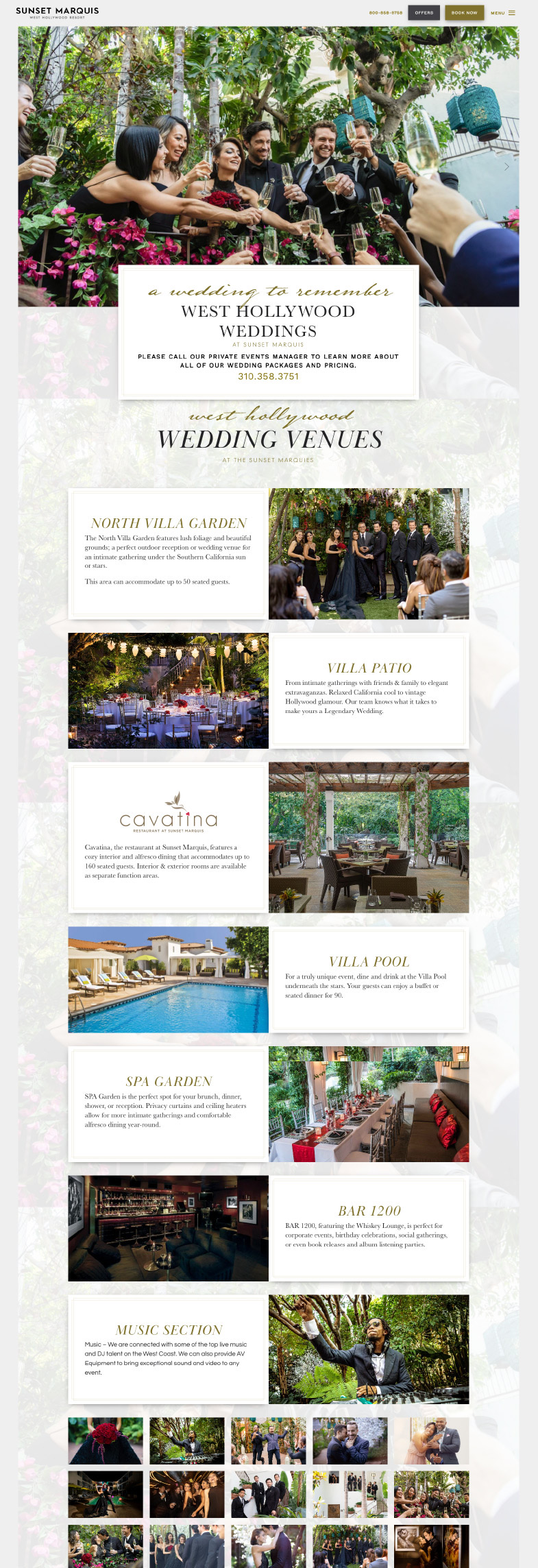 Sunset Marquis weddings
